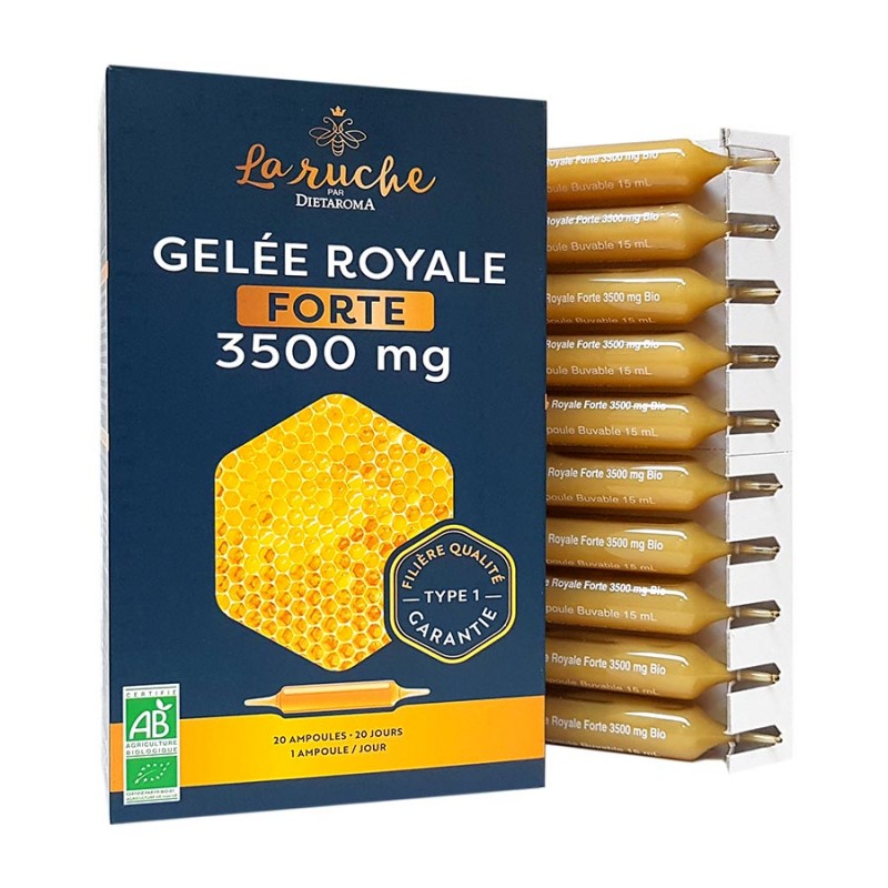 Gelée Royale Forte Bio ampoules de 3500 mg - Dietaroma