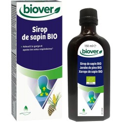 Sirop sapin Bio sans sucre - Gorge & Toux - Flacon 150 ml - Biover
