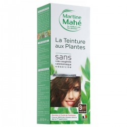Martine Mahé-teinture N° 3-250 ml-Chatain Doré -Coloration aux plantes