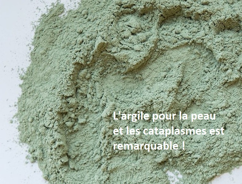 Informations sur l'Argile Verte Ultra Ventilée. L'argile en masque  purifiant pour la peau, les douleurs articulaires et à boire pour la détox  et les intestins